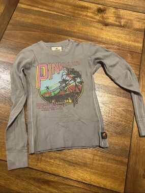 Trunk Ltd Kids Long Sleeve Pink Floyd Graphic Tee - Gray with Pink Accents